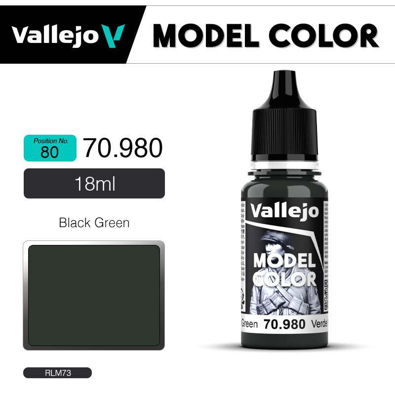 Vallejo Model Color _ [080] 70980 _  Black Green