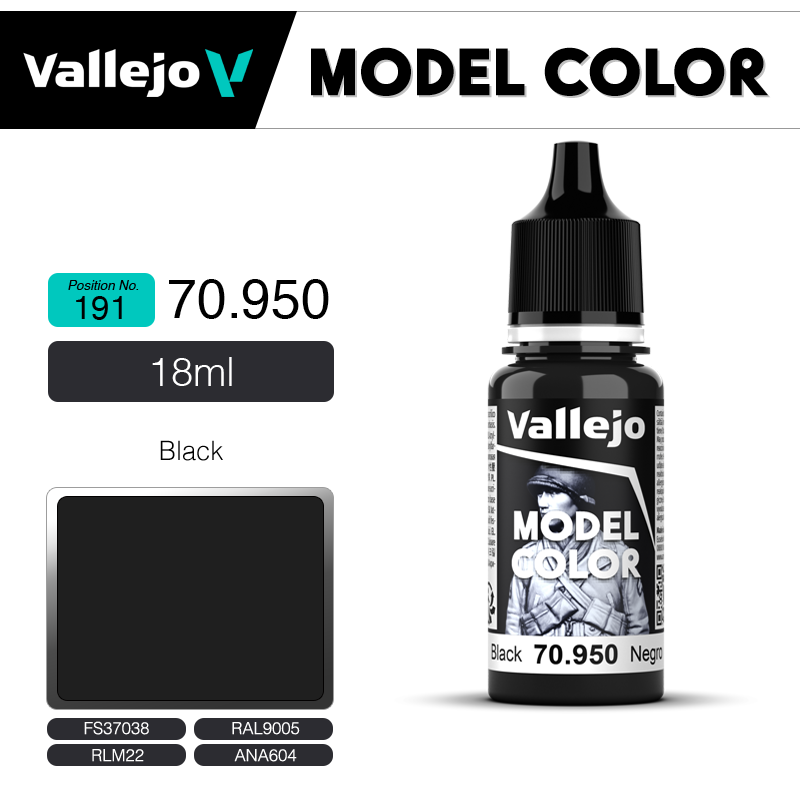 Vallejo Model Color _ [191] 70950 _  Black
