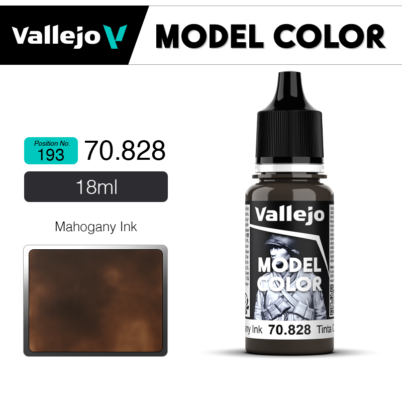 Vallejo Model Color _ Ink _ [193] 70828 _  Mahogany Ink
