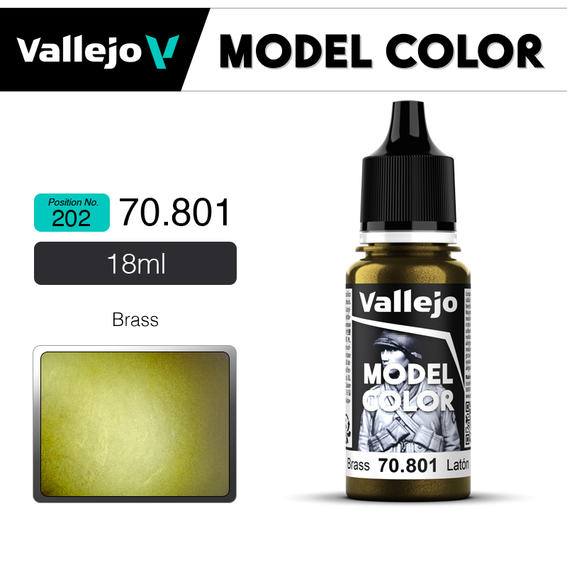 Vallejo Model Color _ Metallic _ [202] 70801 _  Brass