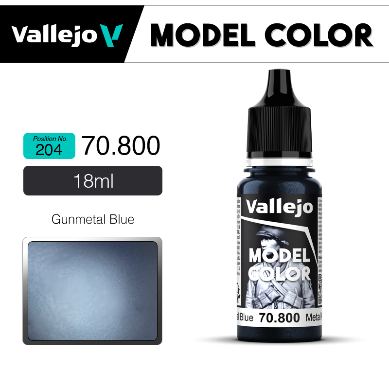 Vallejo Model Color _ Metallic _ [204] 70800 _  Gunmetal Blue